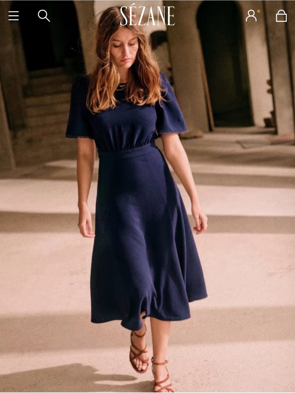 Sezane Lady Dress Midi Length